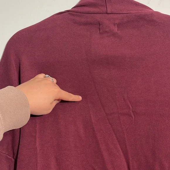 Pact Airplane Organic Cotton Open Front Cardigan Women’s M/L Oversized Pockets - Picture 6 of 8